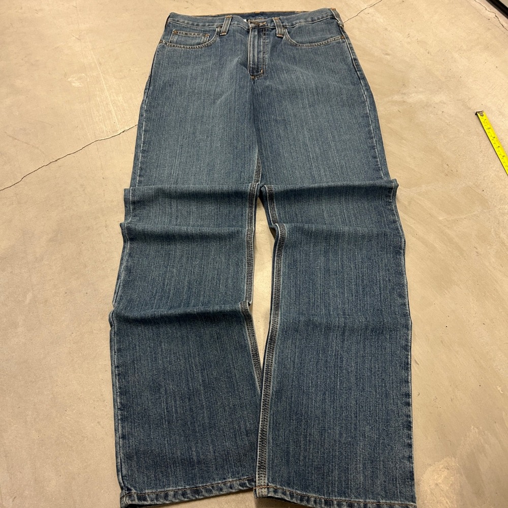 Carhartt Mens Relaxed Fit Straight Leg Jeans Blue 101483-980 32x30